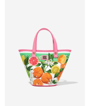 Dolce & Gabbana Girls Fruit Print Tote Bag in Multicolour (25cm) Livraison rapide