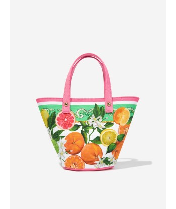 Dolce & Gabbana Girls Fruit Print Tote Bag in Multicolour (25cm) Livraison rapide