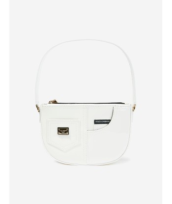 Dolce & Gabbana Girls Leather Logo Shoulder Bag in Ivory (18cm) 50-70% off 