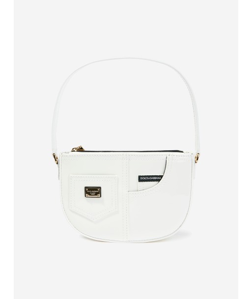 Dolce & Gabbana Girls Leather Logo Shoulder Bag in Ivory (18cm) 50-70% off 