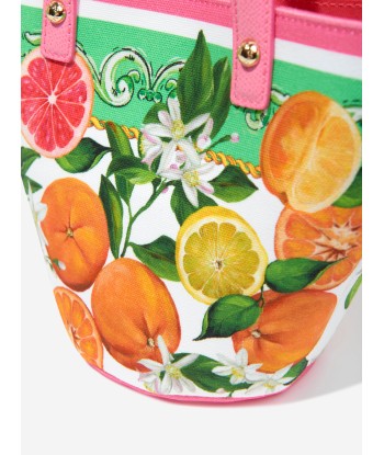 Dolce & Gabbana Girls Fruit Print Tote Bag in Multicolour (25cm) Livraison rapide