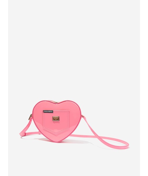 Dolce & Gabbana Girls Leather Heart Crossbody Bag in Pink (20cm) Comparez et commandez 