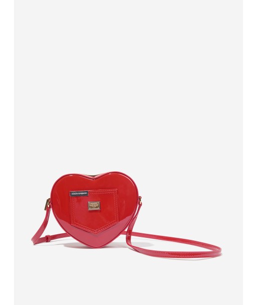 Dolce & Gabbana Girls Leather Heart Crossbody Bag in Red (20cm) Toutes les collections ici