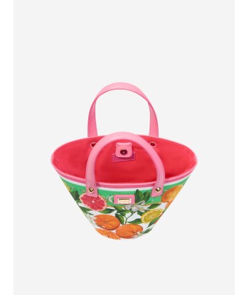 Dolce & Gabbana Girls Fruit Print Tote Bag in Multicolour (25cm) Livraison rapide