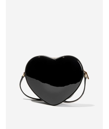 Dolce & Gabbana Girls Leather Heart Crossbody Bag in Black (20cm) de votre